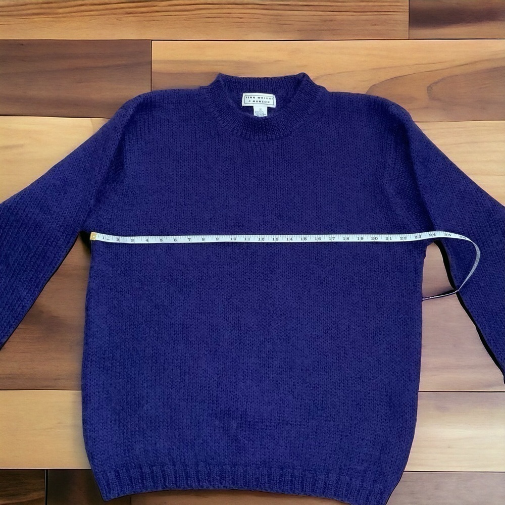 Fenn Wright And Manson Mohair Blend Purple Chunky Knit Sweater - Picture 3 of 5